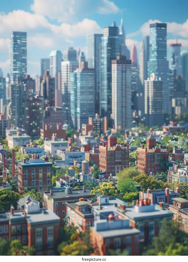 Cityscape Miniature Model of New York