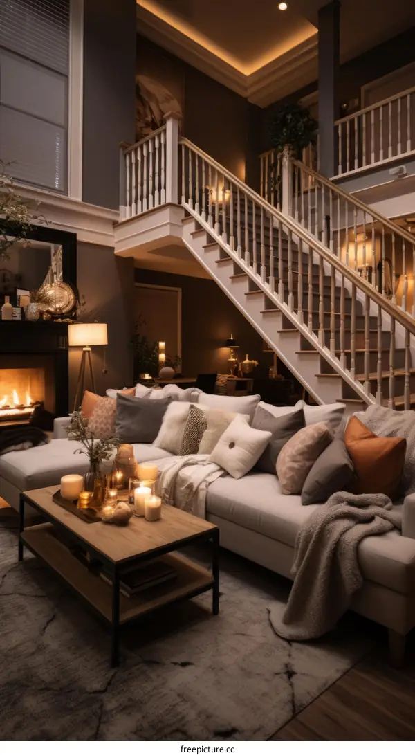 Stairway to heaven living room interior design