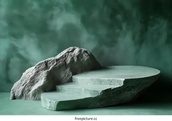 Abstract Modern Stone Display Platform