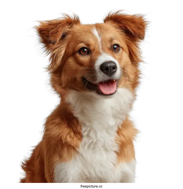 [Transparent Background PNG]Close Up Portrait of a Happy Dog
