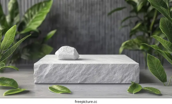 Minimalist Natural Stone Product Display