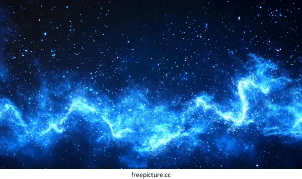 Abstract Blue Nebula Space Background Design