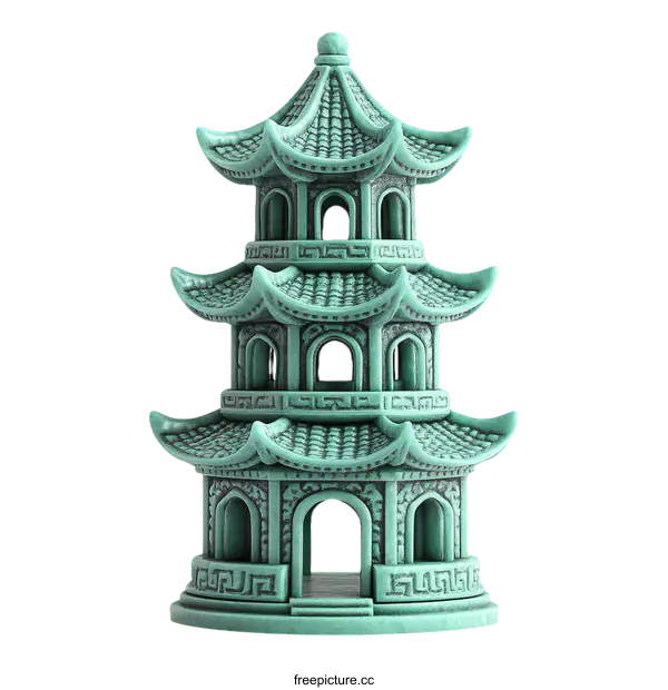 [Transparent Background PNG]Chinese Pagoda Figurine Design