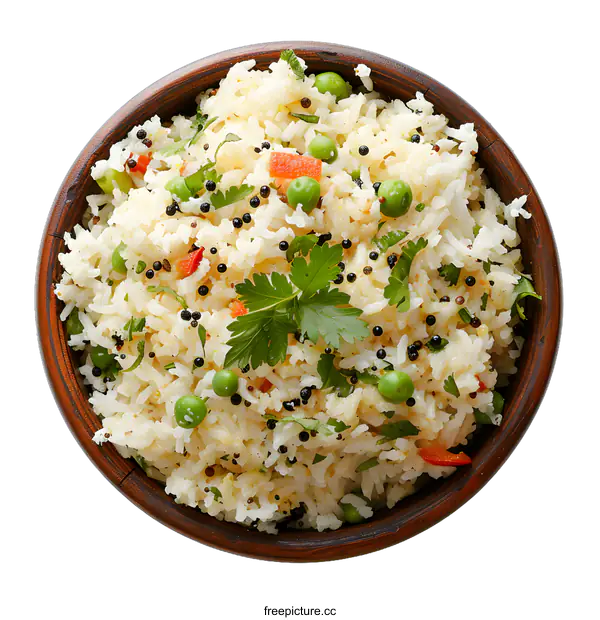 [Transparent Background PNG]Indian food, Rice with peas and spices