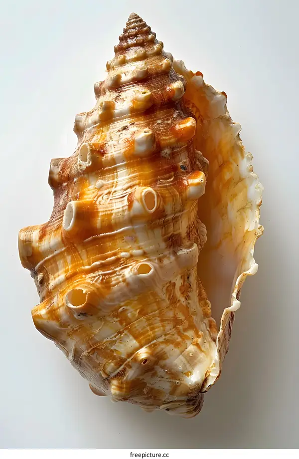 Sea Shell Spiral White Background