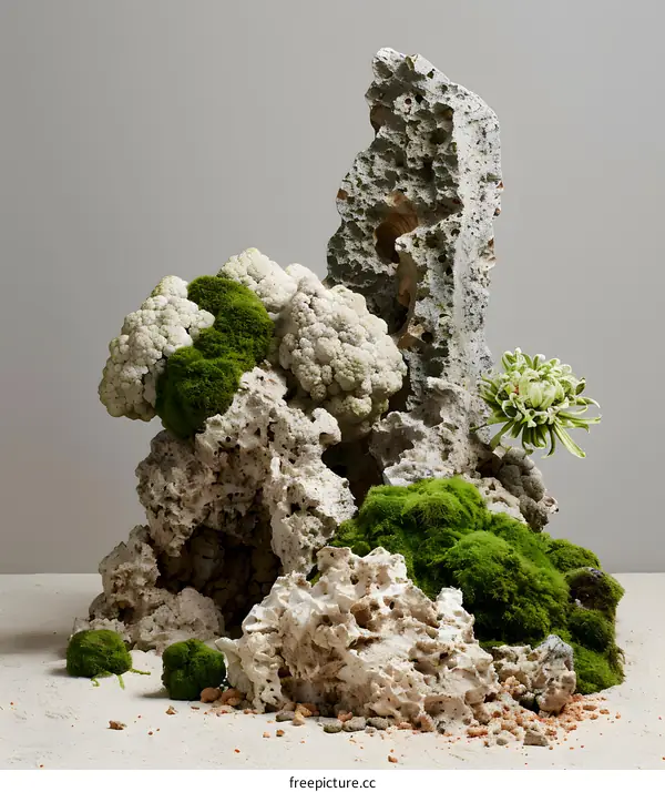 Still Life with Rocks and Moss
