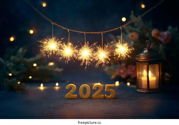 New Year 2025 Festive Decorations