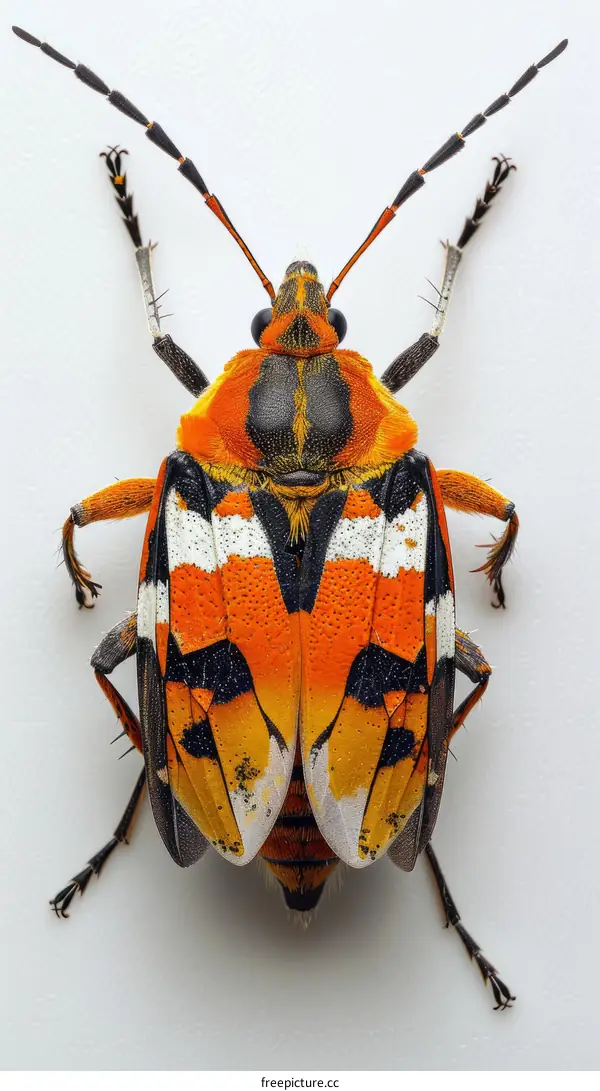 Brightly Colored Beetle With Camouflaging Pattern