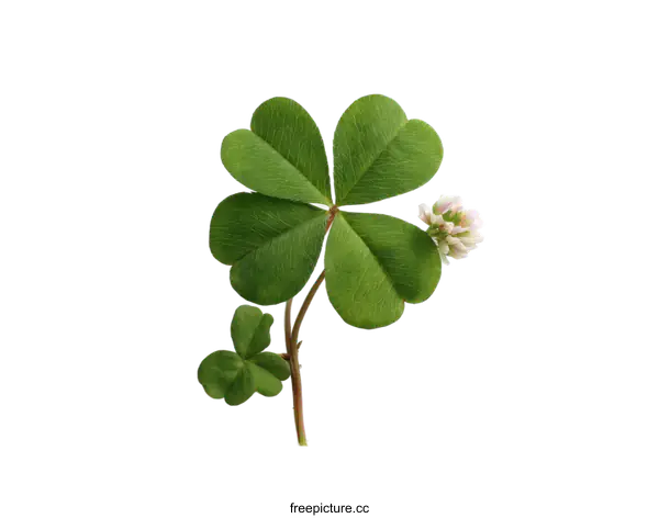 [Transparent Background PNG]Four-leaf Clover Close-up Image