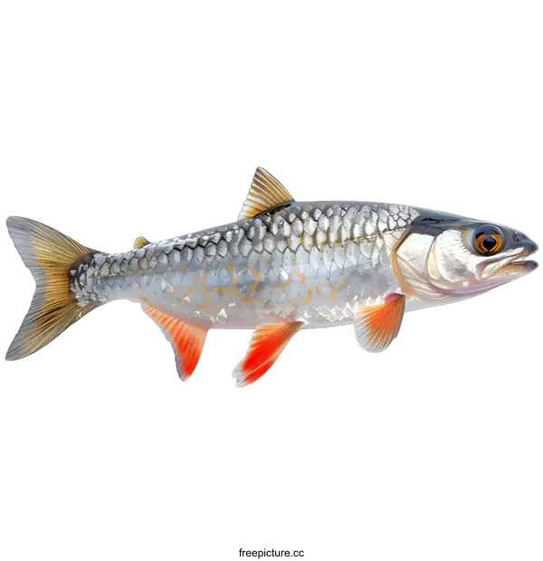 [Transparent Background PNG]Realistic fish illustration on white background