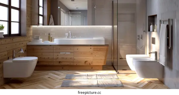 Modern Rustic Bathroom Interior Design
