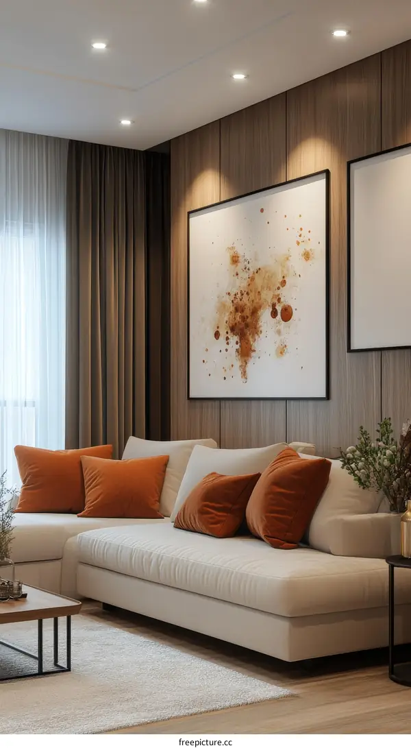 Modern Living Room Interior Design Illustration