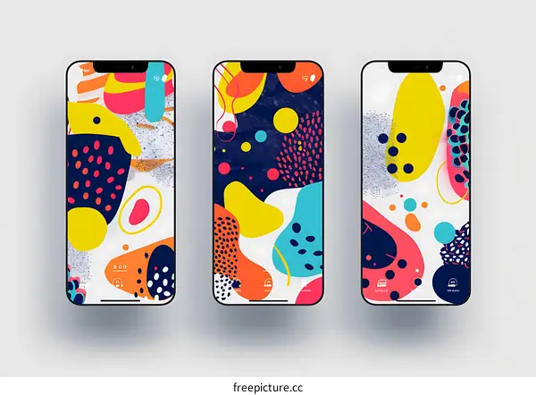 Abstract Shapes Background For Mobile Phone