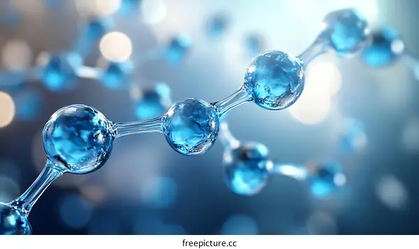 Abstract illustration of molecular structure