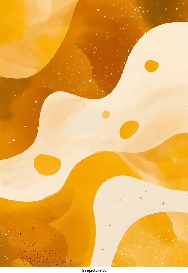 Abstract Yellow and White Watercolor Background