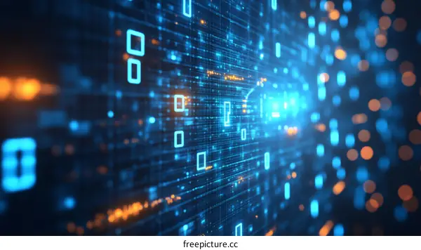 Abstract Digital Binary Code Background