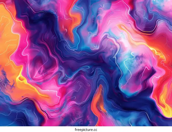 Abstract Colorful Marble Painting Design