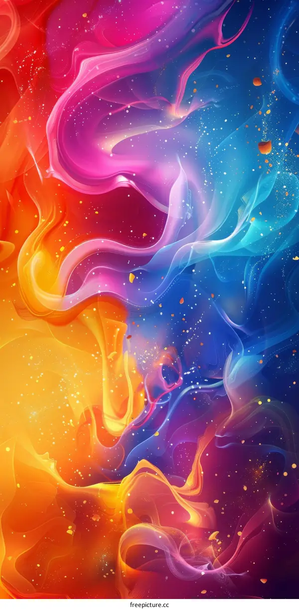 Abstract Colorful Liquid Art