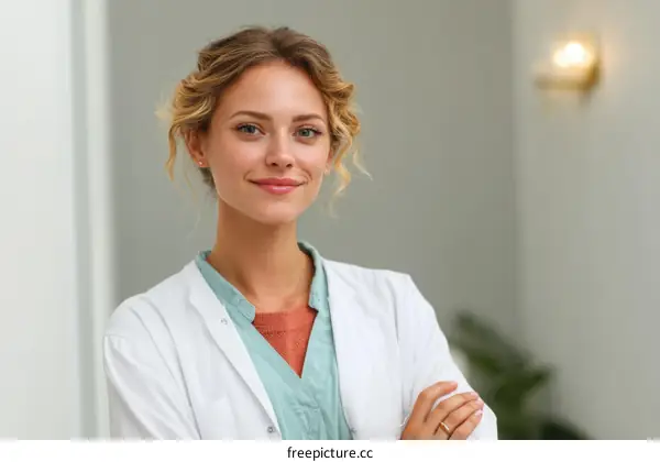 Female Doctor Portrait in Medical Setting