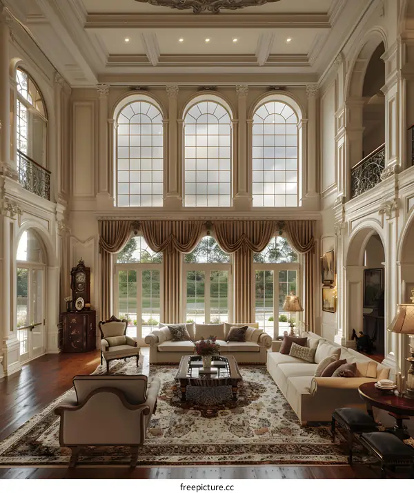 European style living room interior design