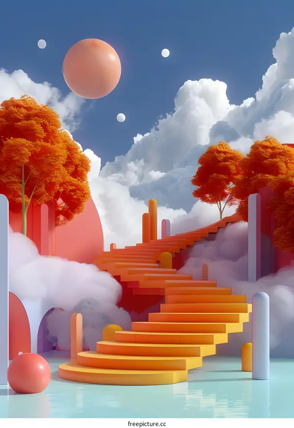 Surreal Stairway to the Sky