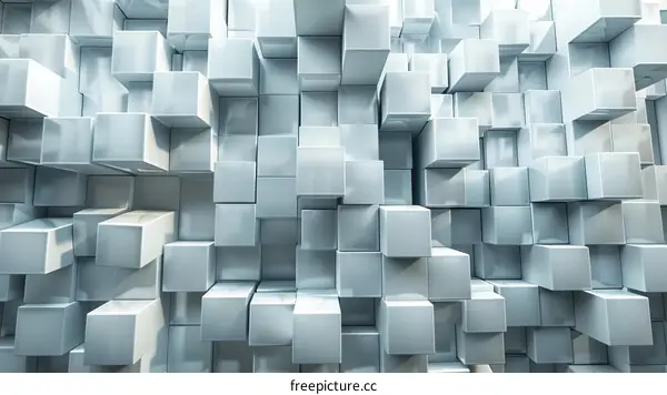 White Cube Background with Light and Shadow