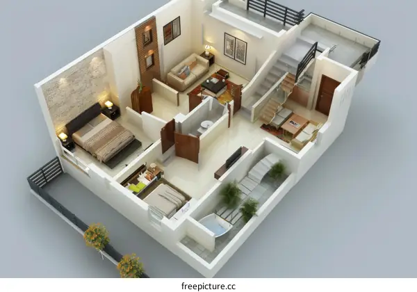 Detailed Floor Plan of a Modern House