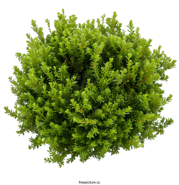 [Transparent Background PNG]Green Bush Top View Isolated On White Background
