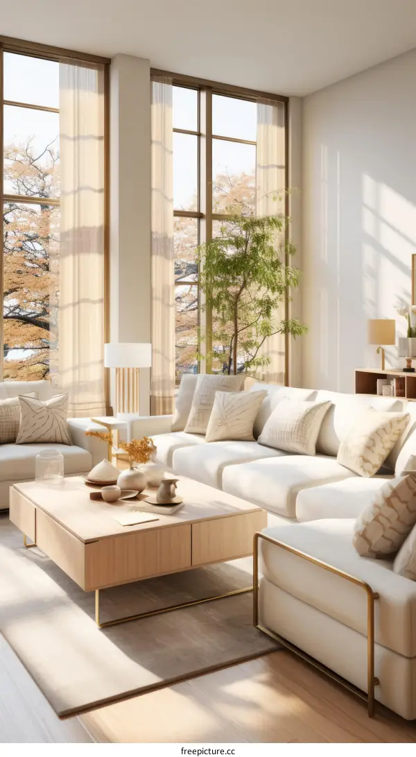 Modern Living Room with Bright and Airy Design