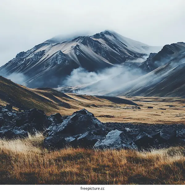 Misty Mountain Valley Landscape