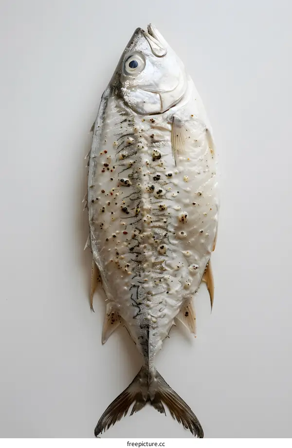 A large fish with black spots on its body