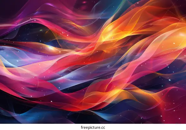 Abstract Colorful Flowing Lines Background Design