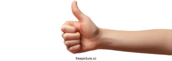 [Transparent Background PNG]Thumbs Up Gesture Image