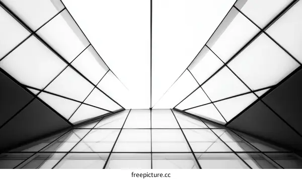 Modern Architectural Perspective of Glass Facade
