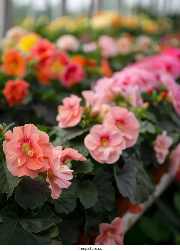 Closeup of Pink Flowers in a Garden