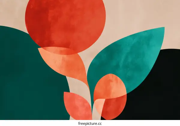 Abstract Geometric Shapes Plant Design