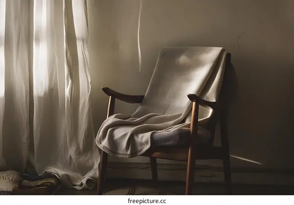 Cozy Chair in a Sunny Room with Natural Light