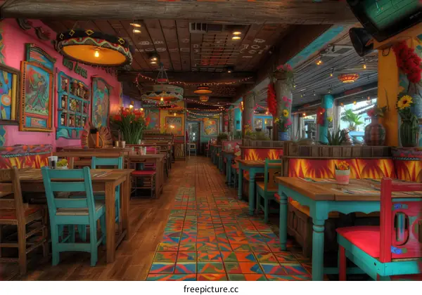 Vibrant Mexican Restaurant Interior Design