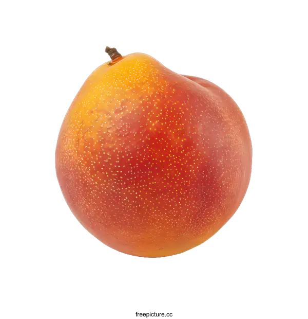 [Transparent Background PNG]Fresh Ripe Red Peach Isolated on White Background