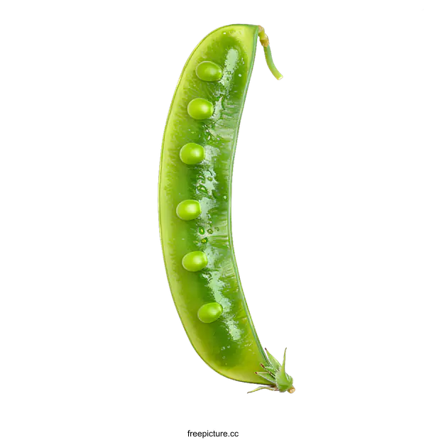 [Transparent Background PNG]Green Pea Pod Isolated On White Background