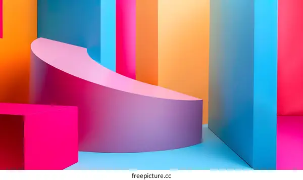 Abstract Geometric Shapes and Color Palette