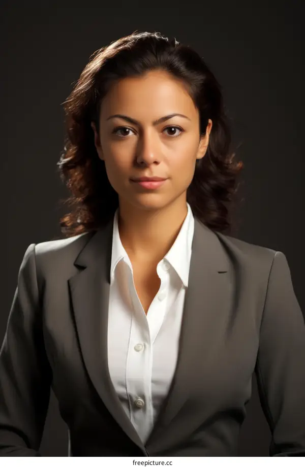 Headshot of a young woman in a suit
