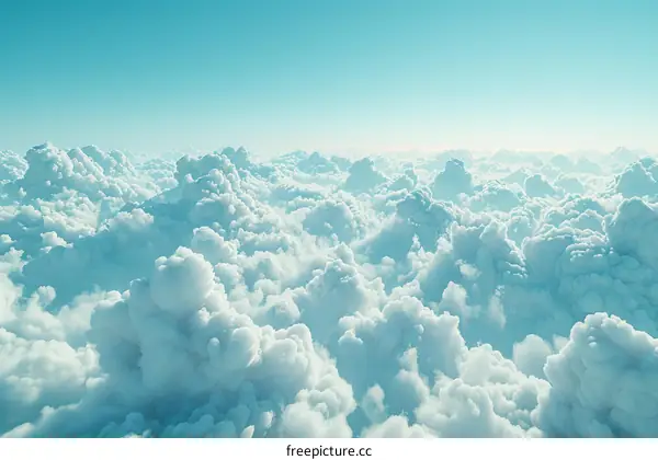 Above the vast clouds