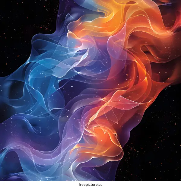 Abstract colorful smoke