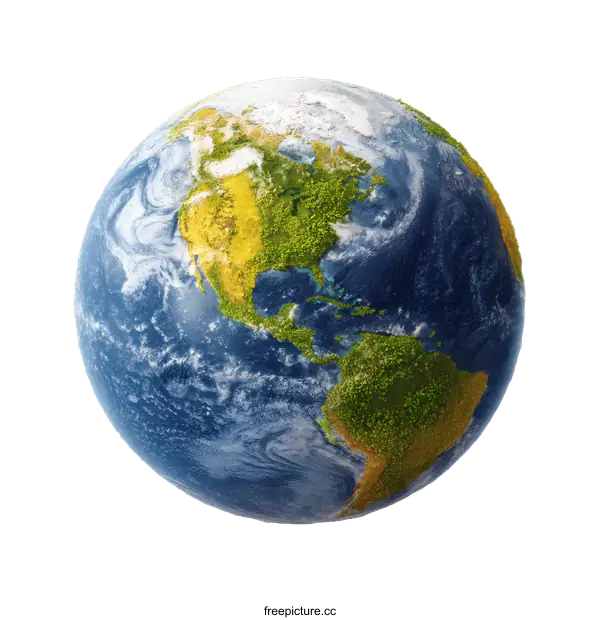 [Transparent Background PNG]Detailed World Map Illustration