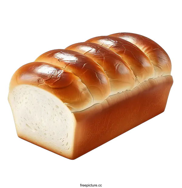 [Transparent Background PNG]Freshly Baked Loaf of White Bread