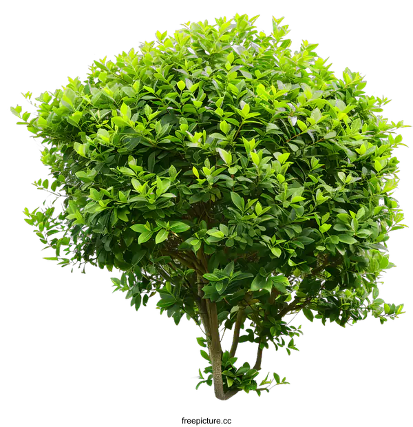 [Transparent Background PNG]Green Bush Isolated on White Background