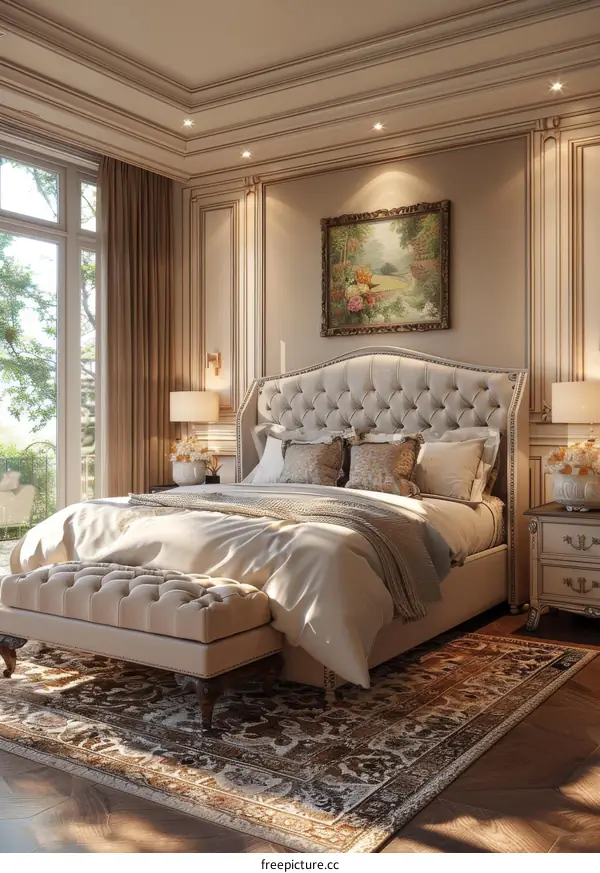 Luxury Bedroom Interior Design Illustration