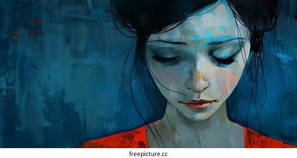 Portrait of a Woman with Closed Eyes