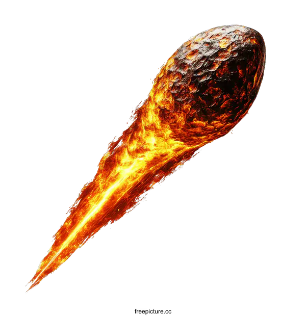 [Transparent Background PNG]Flaming Projectile Illustration